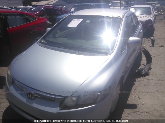 JHMFA36237S029622 - 2007 HONDA CIVIC HYBRID Light Blue photo 6