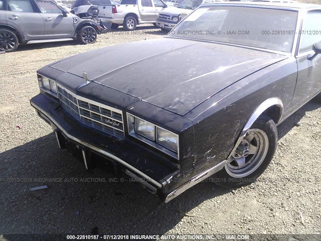 1G1GZ37Z3FR155178 - 1985 CHEVROLET MONTE CARLO  BLACK photo 6