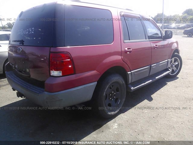 1FMPU16W53LA60763 - 2003 FORD EXPEDITION XLT RED photo 4