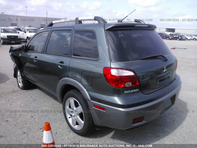 JA4LX41F65U048180 - 2005 MITSUBISHI OUTLANDER XLS GREEN photo 3