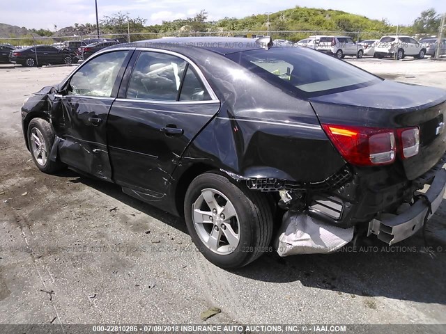 1G11B5SA8DF355852 - 2013 CHEVROLET MALIBU LS შავი ფოტო 3