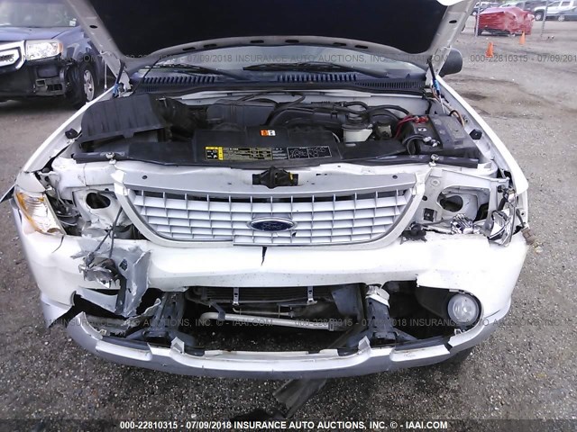 1FMDU65E12ZA78214 - 2002 FORD EXPLORER LIMITED თეთრი ფოტო 10