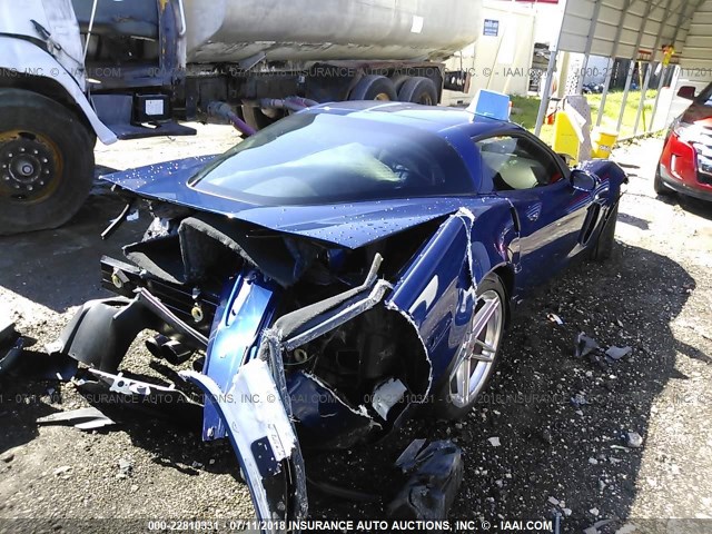 1G1YY26E475120772 - 2007 CHEVROLET CORVETTE Z06 BLUE photo 4