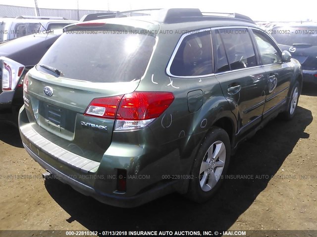 4S4BRCPC4D3288251 - 2013 SUBARU OUTBACK 2.5I LIMITED GREEN photo 4