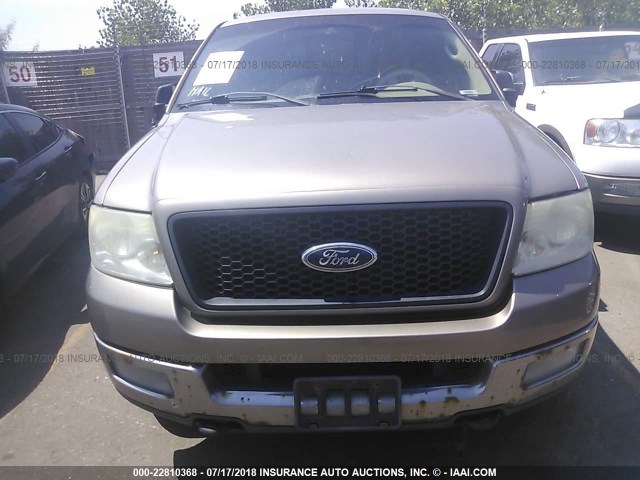 1FTRF14554NB12190 - 2004 FORD F150 BROWN photo 6