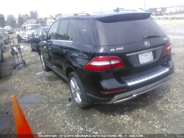 4JGDA5HB3DA206300 - 2013 MERCEDES-BENZ ML 350 4MATIC BLACK photo 3