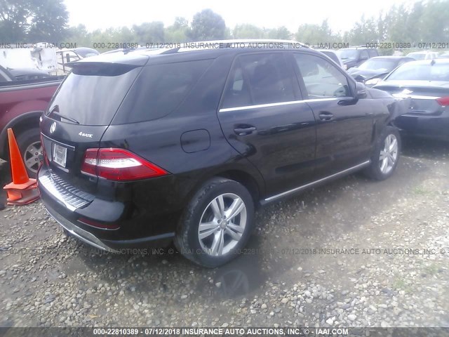 4JGDA5HB3DA206300 - 2013 MERCEDES-BENZ ML 350 4MATIC BLACK photo 4