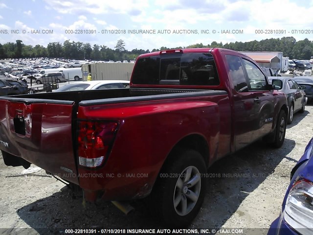 1N6BA0CH2BN321015 - 2011 NISSAN TITAN S/SV/PRO-4X RED photo 4