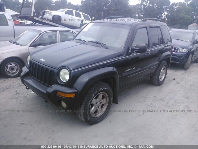 1J8GL58K62W237612 - 2002 JEEP LIBERTY LIMITED BLACK photo 2