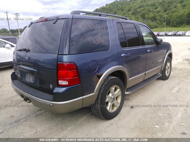 1FMDU74W14UA84675 - 2004 FORD EXPLORER EDDIE BAUER BLUE photo 4