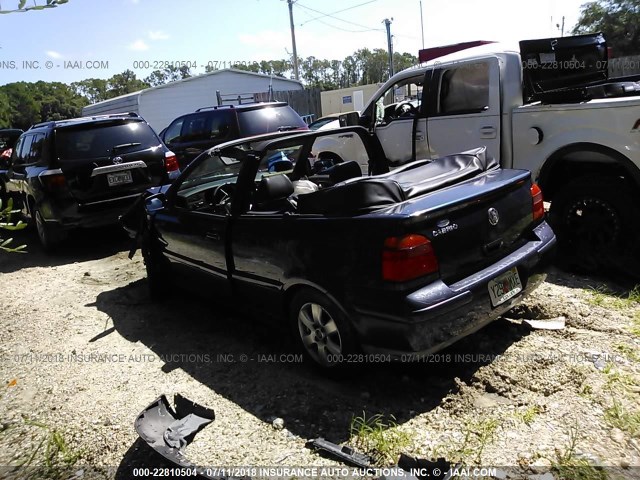 3VWDC21V31M810944 - 2001 VOLKSWAGEN CABRIO GLX BLUE photo 3