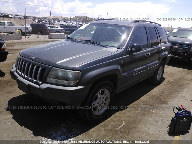 1J4GW48S04C283962 - 2004 JEEP GRAND CHEROKEE LAREDO/COLUMBIA/FREEDOM GRAY photo 2