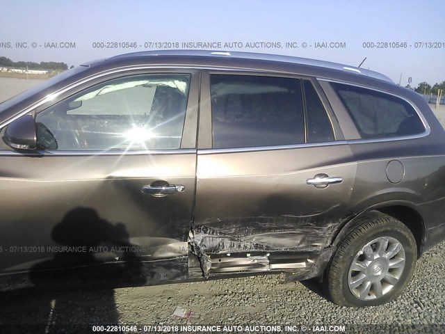 5GAKRBED8BJ122111 - 2011 BUICK ENCLAVE CXL BROWN photo 6