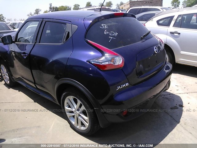 JN8AF5MV2FT557798 - 2015 NISSAN JUKE S/SV/SL/NISMO PURPLE photo 3