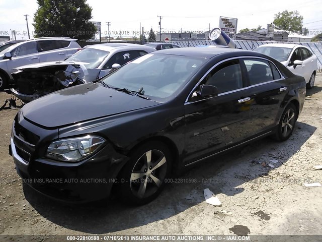 1G1ZC5E07CF269272 - 2012 CHEVROLET MALIBU 1LT შავი ფოტო 2