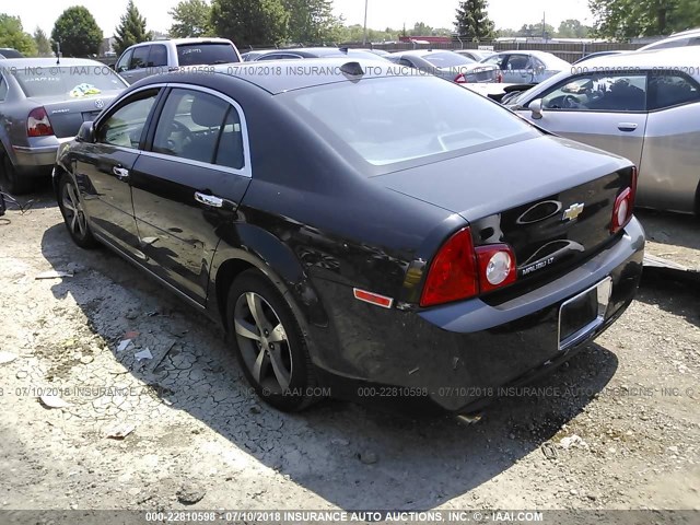 1G1ZC5E07CF269272 - 2012 CHEVROLET MALIBU 1LT BLACK photo 3