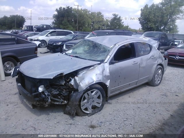 1B3BD4FB8BN608093 - 2011 DODGE AVENGER EXPRESS SILVER photo 2