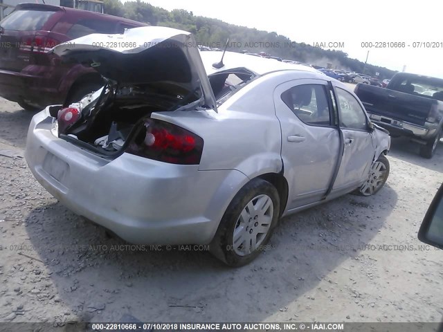 1B3BD4FB8BN608093 - 2011 DODGE AVENGER EXPRESS 银色 照片 4