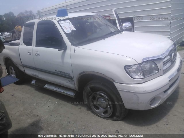 5TBRN34163S429361 - 2003 TOYOTA TUNDRA ACCESS CAB SR5 WHITE photo 1