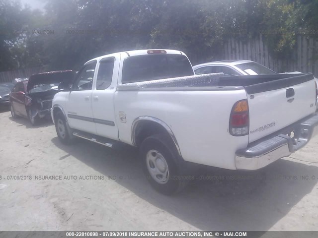 5TBRN34163S429361 - 2003 TOYOTA TUNDRA ACCESS CAB SR5 WHITE photo 3