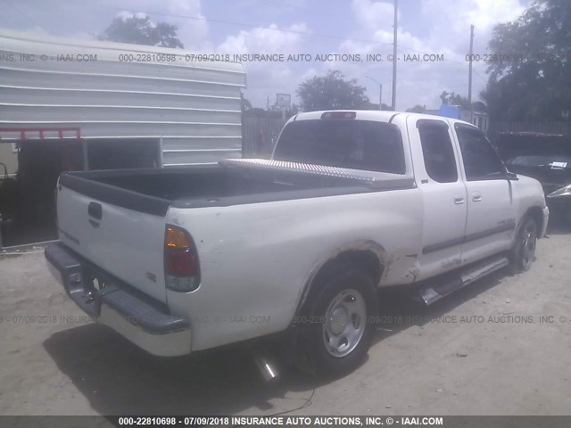 5TBRN34163S429361 - 2003 TOYOTA TUNDRA ACCESS CAB SR5 WHITE photo 4