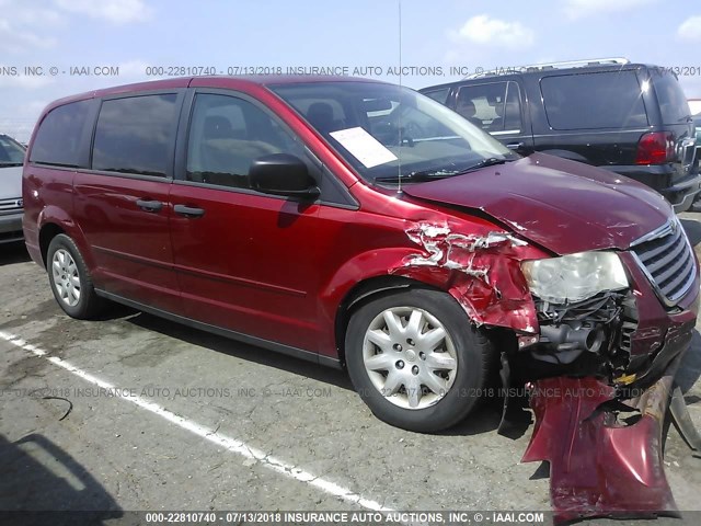 2A8HR44HX8R649685 - 2008 CHRYSLER TOWN & COUNTRY LX RED photo 1