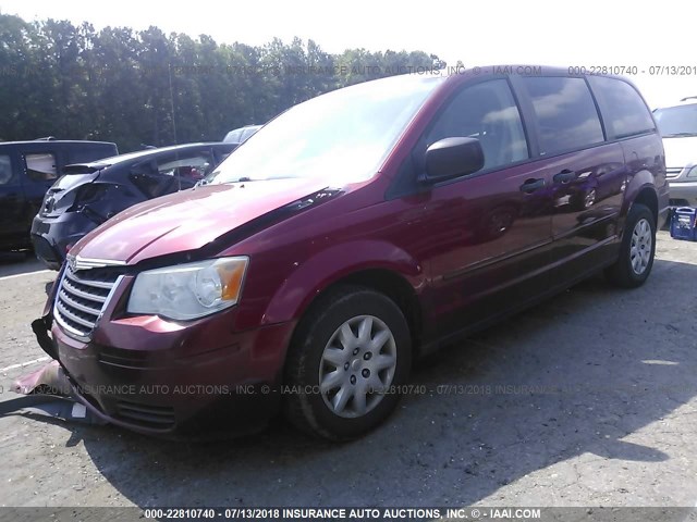 2A8HR44HX8R649685 - 2008 CHRYSLER TOWN & COUNTRY LX RED photo 2