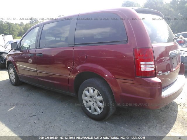 2A8HR44HX8R649685 - 2008 CHRYSLER TOWN & COUNTRY LX RED photo 3