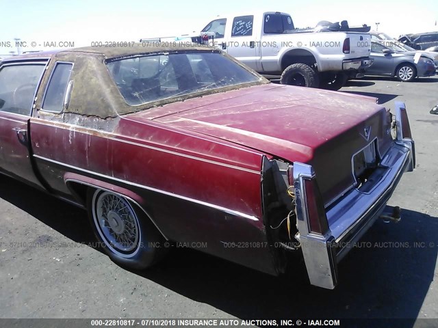 6D47S7Q181149 - 1977 CADILLAC DEVILLE RED photo 6