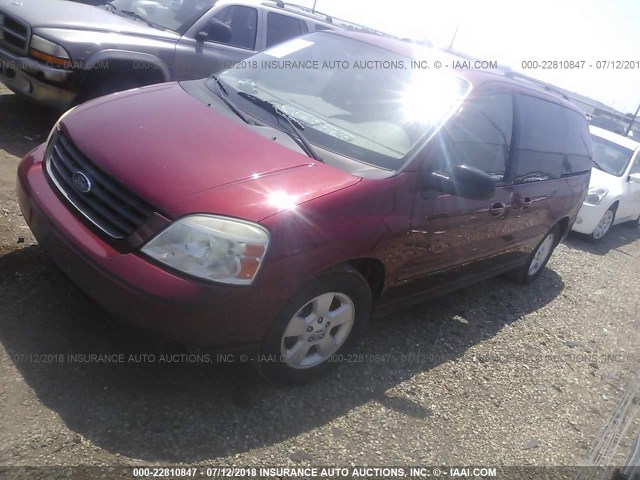 2FMZA57644BB22226 - 2004 FORD FREESTAR SES RED photo 2