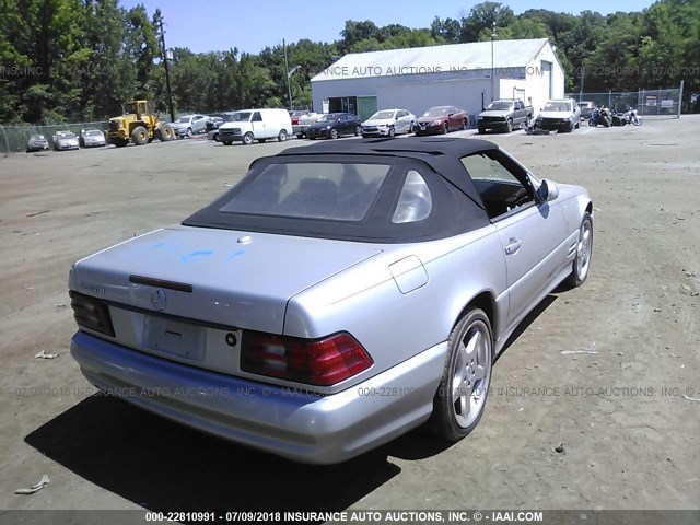 WDBFA68FX1F197811 - 2001 MERCEDES-BENZ SL 500 SILVER photo 4