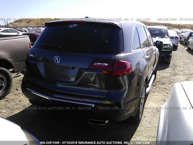 2HNYD2H86CH505466 - 2012 ACURA MDX ADVANCE GRAY photo 4