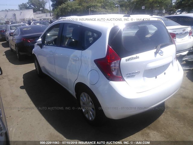 3N1CE2CP2GL407580 - 2016 NISSAN VERSA NOTE S/S PLUS/SV/SL/SR WHITE photo 3