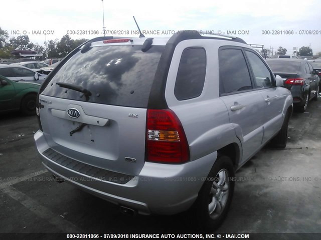 KNDJE723X57088673 - 2005 KIA NEW SPORTAGE  SILVER photo 4