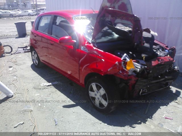 KL1TD6DE4BB154221 - 2011 CHEVROLET AVEO LS/LT RED photo 1