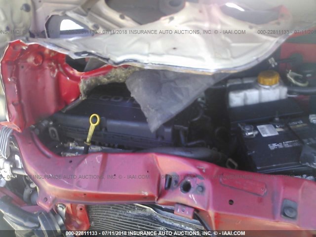 KL1TD6DE4BB154221 - 2011 CHEVROLET AVEO LS/LT RED photo 10