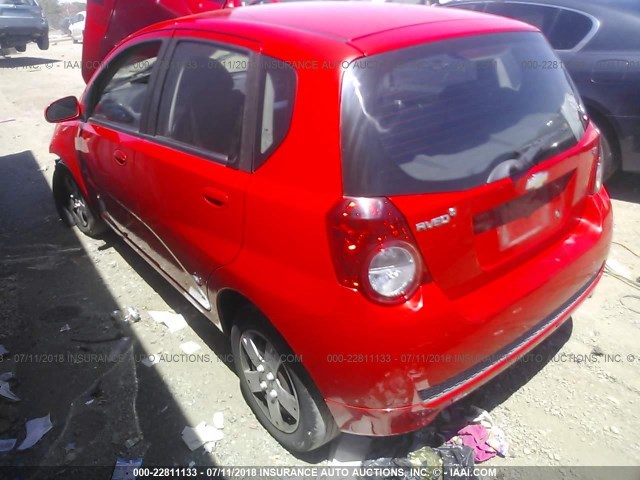 KL1TD6DE4BB154221 - 2011 CHEVROLET AVEO LS/LT 红色 照片 3
