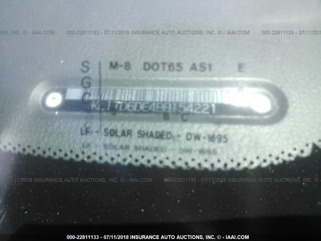 KL1TD6DE4BB154221 - 2011 CHEVROLET AVEO LS/LT 红色 照片 9