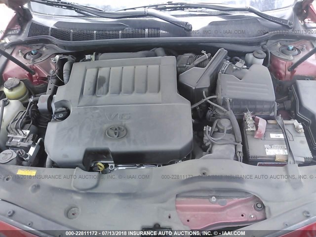 4T1BK3EK3AU104387 - 2010 TOYOTA CAMRY წითელი ფოტო 10