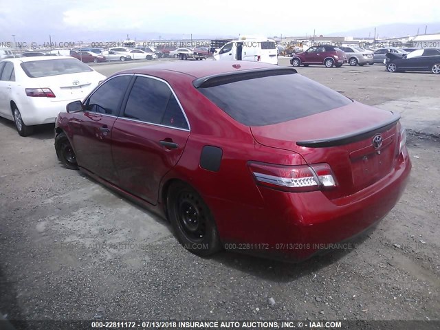 4T1BK3EK3AU104387 - 2010 TOYOTA CAMRY წითელი ფოტო 3