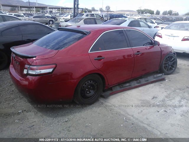 4T1BK3EK3AU104387 - 2010 TOYOTA CAMRY წითელი ფოტო 4