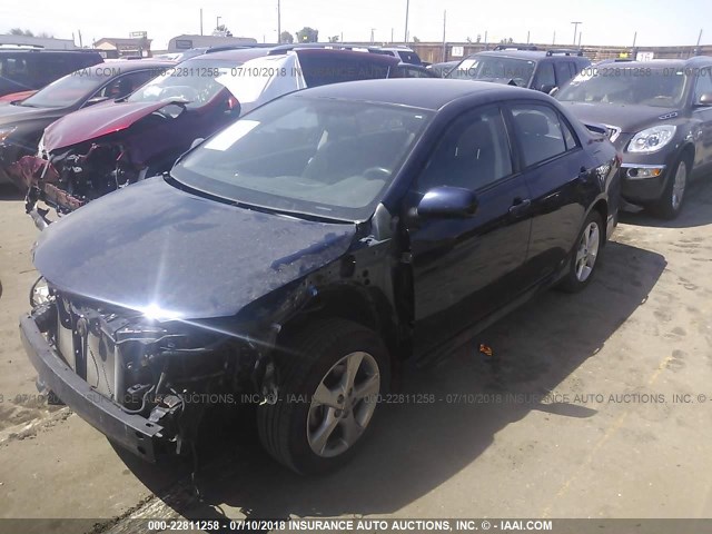 2T1BU4EE8BC688718 - 2011 TOYOTA COROLLA S/LE BLUE photo 2