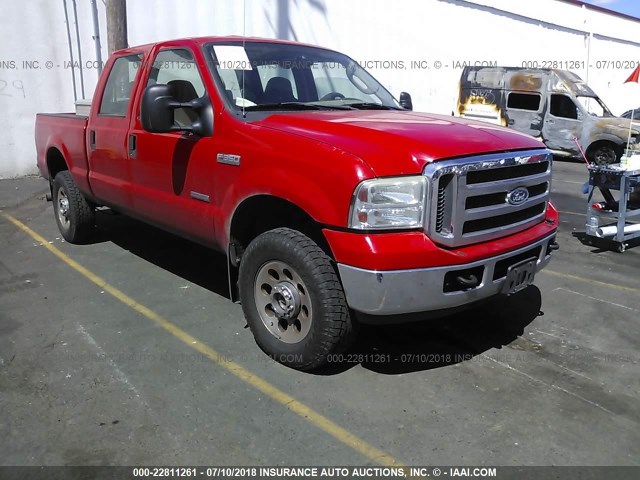 1FTWW31P95EA89714 - 2005 FORD F350 RED photo 1