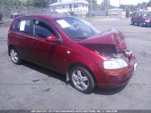 KL1TD66617B778572 - 2007 CHEVROLET AVEO LS RED photo 1