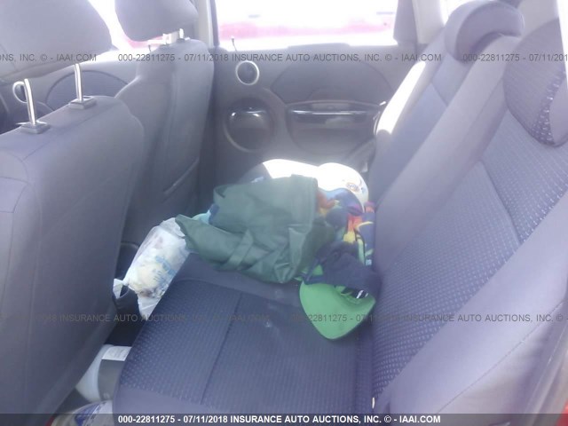 KL1TD66617B778572 - 2007 CHEVROLET AVEO LS RED photo 8