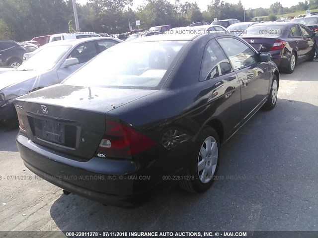 1HGEM22981L087522 - 2001 HONDA CIVIC SI/EX BLACK photo 4