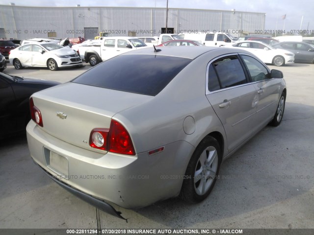 1G1ZG57B69F223735 - 2009 CHEVROLET MALIBU LS ოქროსფერი ფოტო 4
