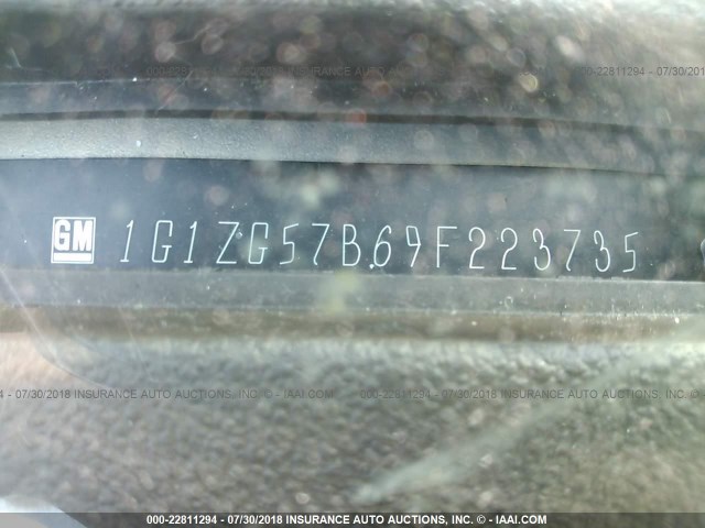 1G1ZG57B69F223735 - 2009 CHEVROLET MALIBU LS ოქროსფერი ფოტო 9