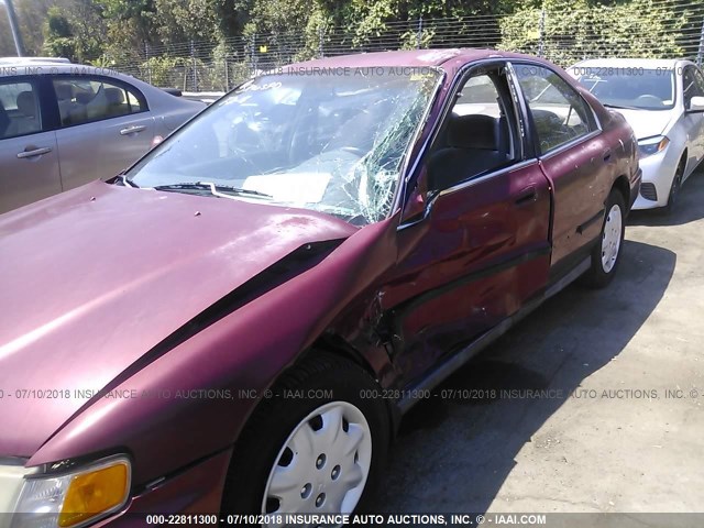 1HGCD5635TA219164 - 1996 HONDA ACCORD LX/EX RED photo 6