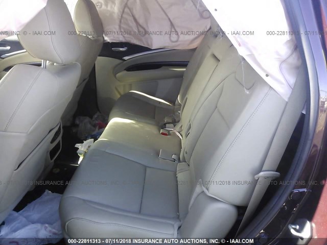 5FRYD3H43FB001068 - 2015 ACURA MDX TECHNOLOGY MAROON photo 8